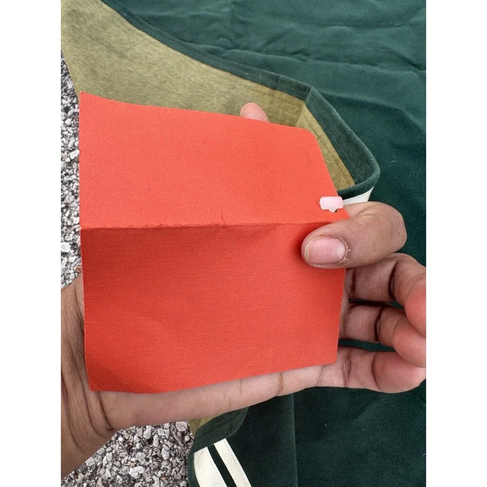 VTG Green Cotton - Suede Square Tablecloth 43.5” By buffington & Associates inc